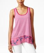 Maison Jules Floral-print Contrast Tank Top, Only At Macy's