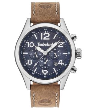 Timberland Men's Ashmont Light Brown Leather Strap Watch 46mm