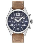 Timberland Men's Ashmont Light Brown Leather Strap Watch 46mm