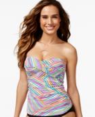 Anne Cole Multi-stripe Twist Tankini Top Women's Swimsuit