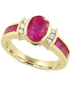 Amore By Effy Certified Ruby (2-1/5 Ct. T.w.) And Diamond (1/8 Ct. T.w.) Ring In 14k Gold