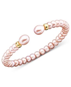 14k Gold Pink Cultured Freshwater Pearl Bracelet