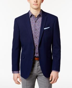 Kenneth Cole Reaction Men's Slim-fit Techni-cole Flex New Blue Sport Coat