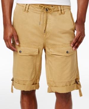 Guess Men's Axel Satin Cotton Flight Shorts