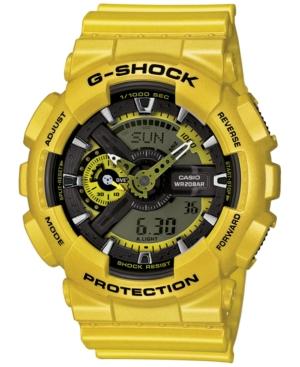 G-shock Men's Analog-digital Yellow Bracelet Watch 55x51mm Ga110nm-9a