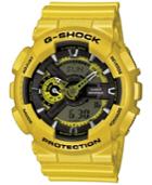 G-shock Men's Analog-digital Yellow Bracelet Watch 55x51mm Ga110nm-9a
