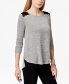 Style & Co. Lace Back High Low Top, Only At Macy's