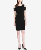 Calvin Klein Studded Cold-shoulder Dress