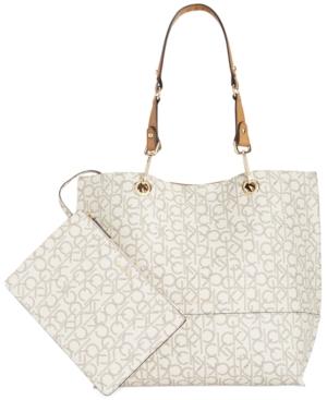 Calvin Klein Signature Reversible Tote With Pouch