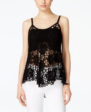 Say What? Juniors' Crochet-knit Swing Tank Top