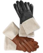 Charter Club Faux Sherpa Cuff Leather Tech Gloves, Only At Macy's