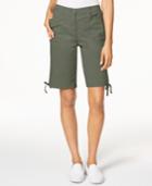 Karen Scott Tie-hem Bermuda Shorts, Only At Macy's