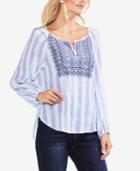 Vince Camuto Embroidered High-low Peasant Top
