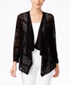 Alfani Mixed Stitch Draped Cardigan, Only At Macy's