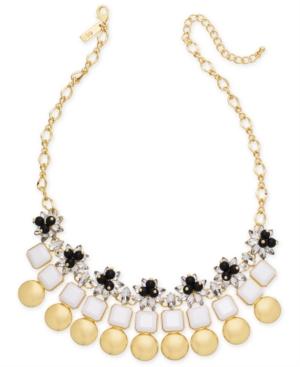 I.n.c. Gold-tone Multi-stone & Circle Statement Necklace, 18 + 3 Extender, Created For Macy's