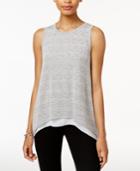 Bar Iii Heathered Contrast Top, Only At Macy's