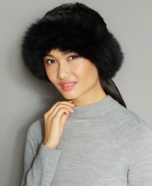 The Fur Vault Fox-fur-trim Knitted Mink Fur Hat