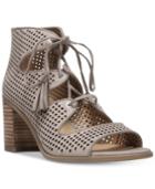Franco Sarto Honolulu Block-heel Lace-up Sandals Women's Shoes
