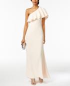 Vince Camuto One-shoulder Ruffled Gown