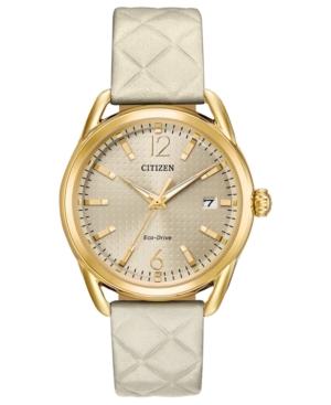 Citizen Drive From Citizen Eco-drive Women's Ivory Leather Strap Watch 36mm