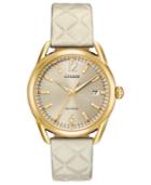 Citizen Drive From Citizen Eco-drive Women's Ivory Leather Strap Watch 36mm