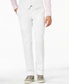 Bar Iii White Solid Slim-fit Pants, Only At Macy's