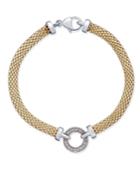 Diamond Mesh Circle Bracelet (1/8 Ct. T.w.) In 14k Gold-plated Sterling Silver