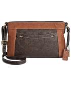 Giani Bernini Sandalwood Leather Tooled Horizontal Crossbody, Only At Macy's