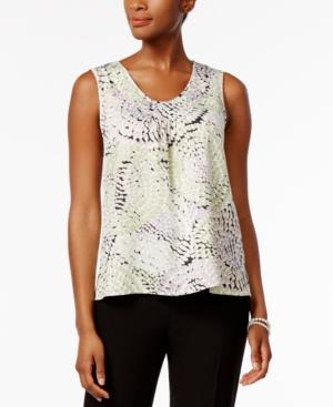 Kasper Mosaic-print Shell