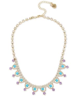 Betsey Johnson Gold-tone Multi-stone Statement Necklace