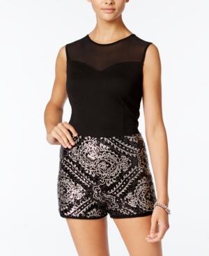 One Clothing Juniors' Sequin Romper