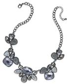 Style & Co. Hematite-tone Monochromatic Crystal Collar Necklace, Only At Macy's