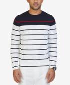 Nautica Men's Striped Crew-neck Cotton Sweater