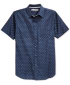 Univibe Men's Diamond-pattern Short-sleeve Shirt