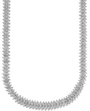 Victoria Townsend Diamond Collar Necklace In Silver-plated Brass (1 Ct. T.w.)