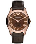 Emporio Armani Watch, Men's Dark Brown Croco Leather Strap 43mm Ar1705