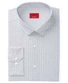 Alfani Men's Slim-fit Oversize Geometric Print Dress Shirt, Created For Macy's