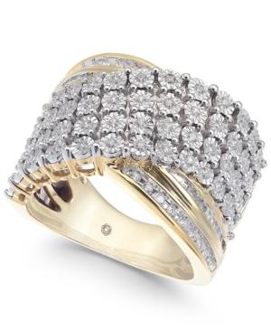 Diamond Cluster Statement Ring (1/2 Ct. T.w.) In 10k Gold
