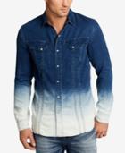 William Rast Men's Oak Dip-dye Denim Shirt
