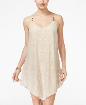 Be Bop Juniors' Lace Handkerchief-hem Shift Dress