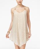 Be Bop Juniors' Lace Handkerchief-hem Shift Dress