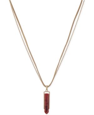 Inc International Concepts Gold-tone Pointed Stone Pendant Necklace, Only At Macy's