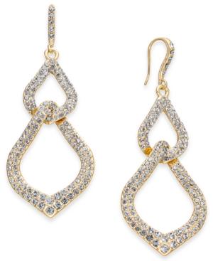 I.n.c. Gold-tone Pave Interlocking Link Drop Earrings, Created For Macy's