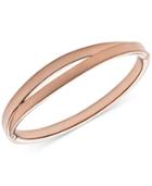 Skagen Rose Gold-tone Hinged Bangle Bracelet