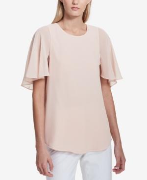 Calvin Klein Flutter-sleeve Tunic