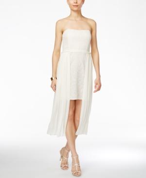 Rachel Rachel Roy Embroidered Strapless High-low Midi Dress