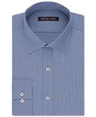 Michael Kors Blue Velvet Check Dress Shirt