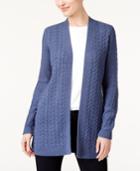 Karen Scott Cable-knit Cardigan, Created For Macy's