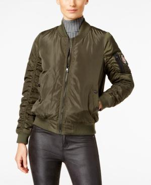Madden Girl Ruched Bomber Jacket