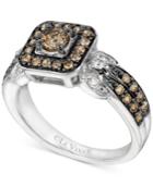 Le Vian Chocolate And Vanilla Diamond Ring (3/4 Ct. T.w.) In 14k White Gold